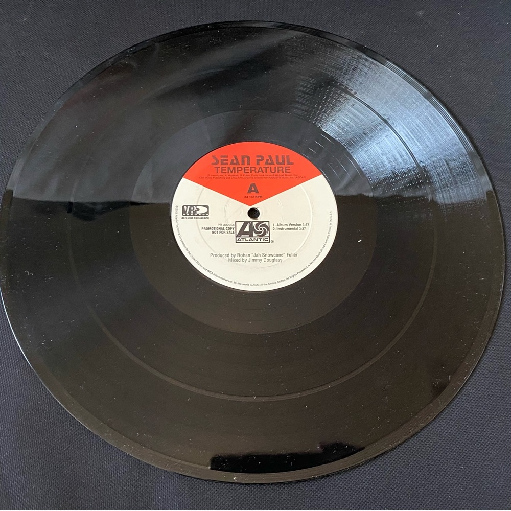 Sean Paul Temperature Vinyl Record dancehall reggae beenie man Bob Marley
